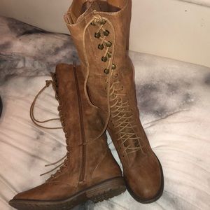 Lace up Knee high boots